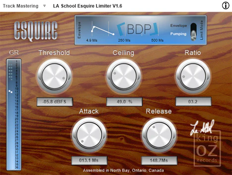 LA school esquire limiter plugin interface