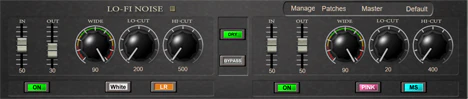 Lo-Fi Noise plugin interface