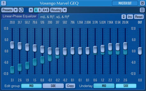 Marvel GEQ plugin interface