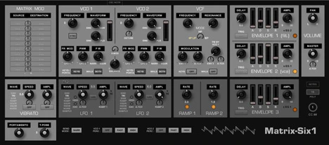 Matrix Six1 plugin interface