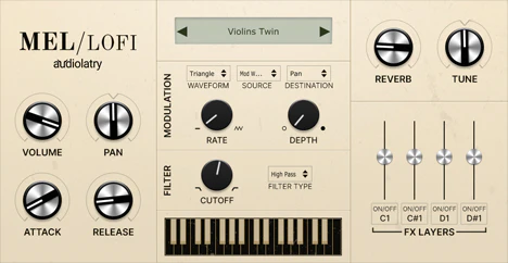 Mel-Lofi plugin interface