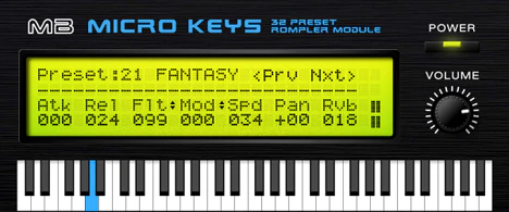 Micro Keys plugin interface