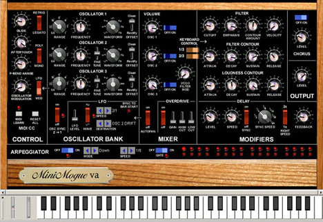MiniMogueVA plugin interface