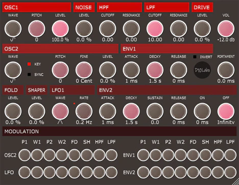 ModSynthMono plugin interface