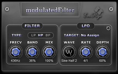 modulatedFilter plugin interface