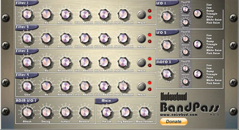 Noisebud BandPass plugin interface