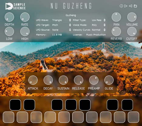 Nu Guzheng plugin interface