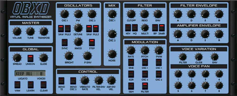 OBXD plugin interface
