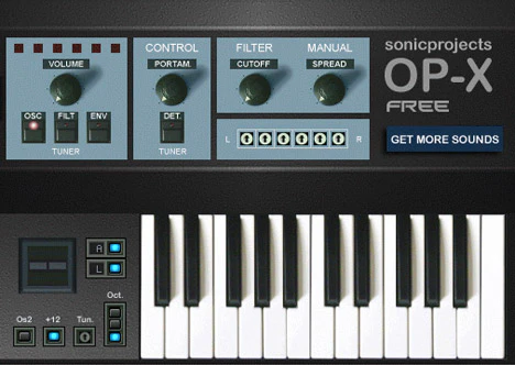 OP-X FREE plugin interface