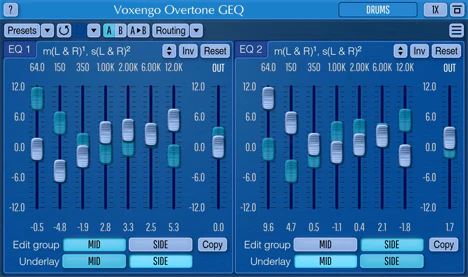 Overtone GEQ plugin interface