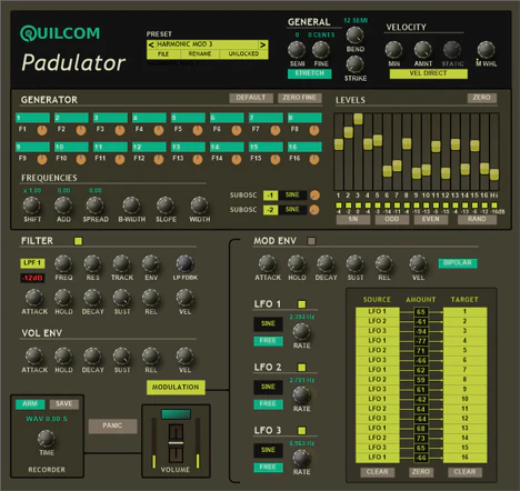 Padulator plugin interface