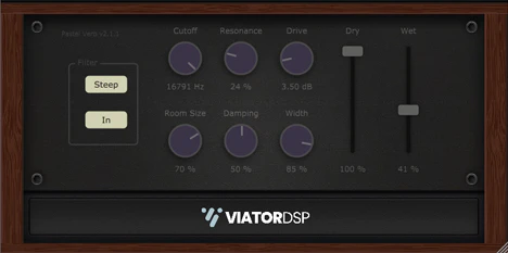 Pastel Reverb plugin interface