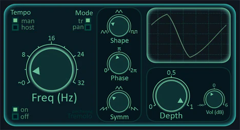 Pcheneg Tremolo plugin interface