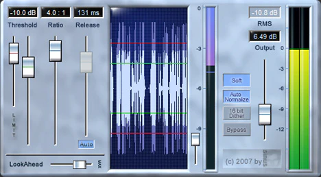 PeakCompressor plugin interface