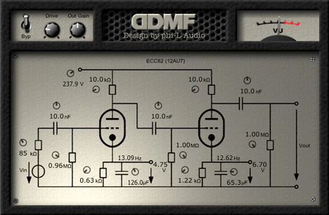 phi-L Tube Preamp plugin interface