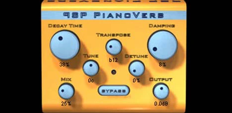 PianoVerb plugin interface