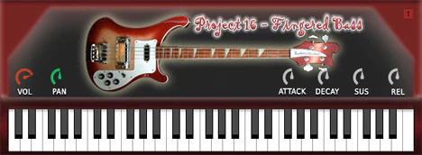 Project16 Fingered Bass plugin interface