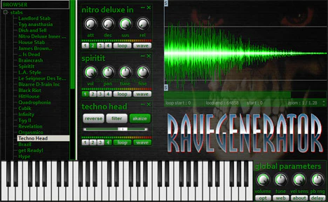 Rave Generator 2 plugin interface