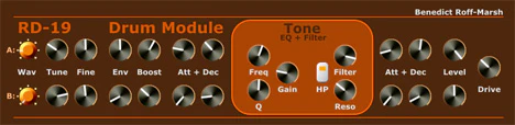 RD-19 Drum Module plugin interface