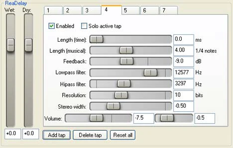 ReaDelay plugin interface