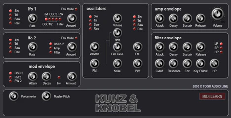 Real Synth plugin interface