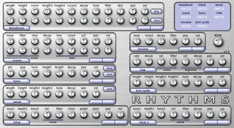 Rhythms plugin interface