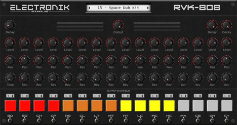 RVK-808 plugin interface