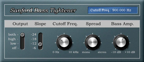 Sanford Bass Tightener plugin interface