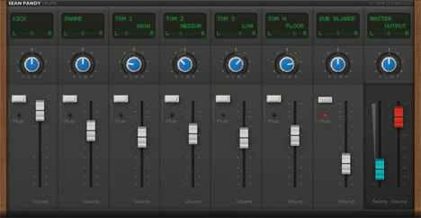 Sean Pandy Drums plugin interface