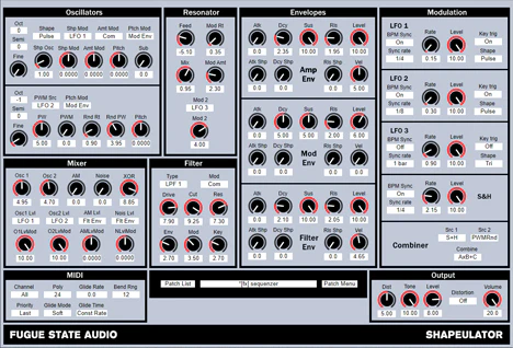 Shapeulator plugin interface