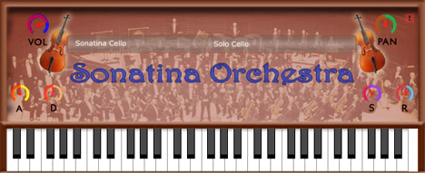 Sonatina Cello plugin interface