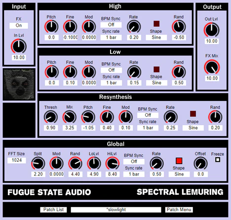 Spectral Lemuring plugin interface