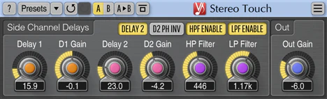 Stereo Touch plugin interface