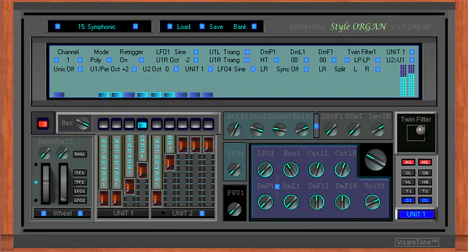 Style ORGAN SYNTH Plus plugin interface
