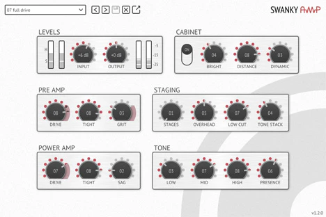 Swanky Amp plugin interface