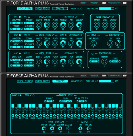 T-Force Alpha Plus plugin interface