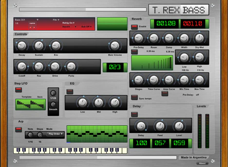 T-Rex Bass plugin interface