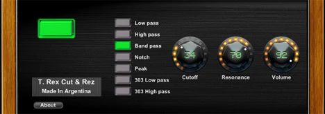 T-Rex Cut & Rez Mini plugin interface