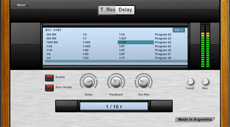 T-Rex Delay plugin interface