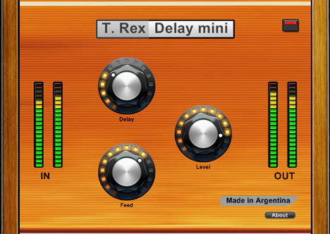 T-Rex Delay Mini plugin interface
