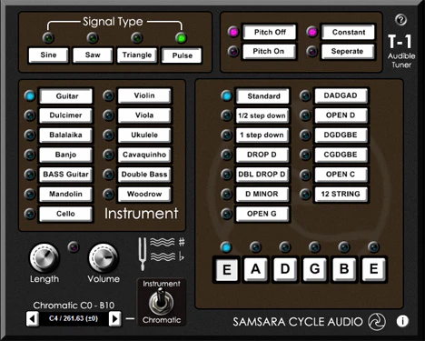 T1 Audible Tuner plugin interface