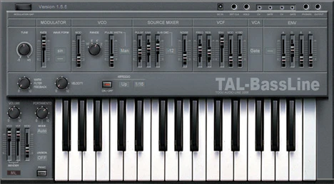 TAL-BassLine plugin interface
