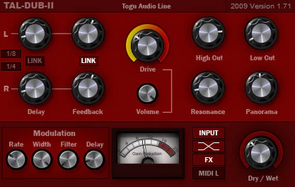 TAL-Dub II plugin interface