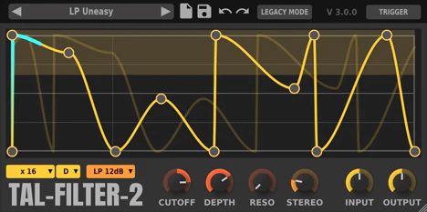 TAL-Filter II plugin interface