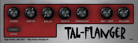 TAL-Flanger plugin interface