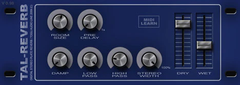 TAL-Reverb plugin interface