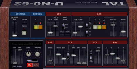 TAL-U-No-62 plugin interface