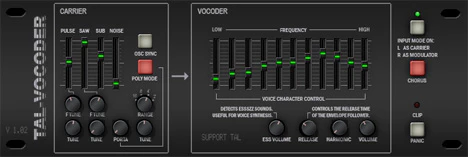 TAL-Vocoder plugin interface