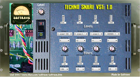 Techno Snare plugin interface