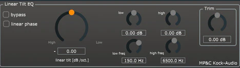 Tilt EQ plugin interface